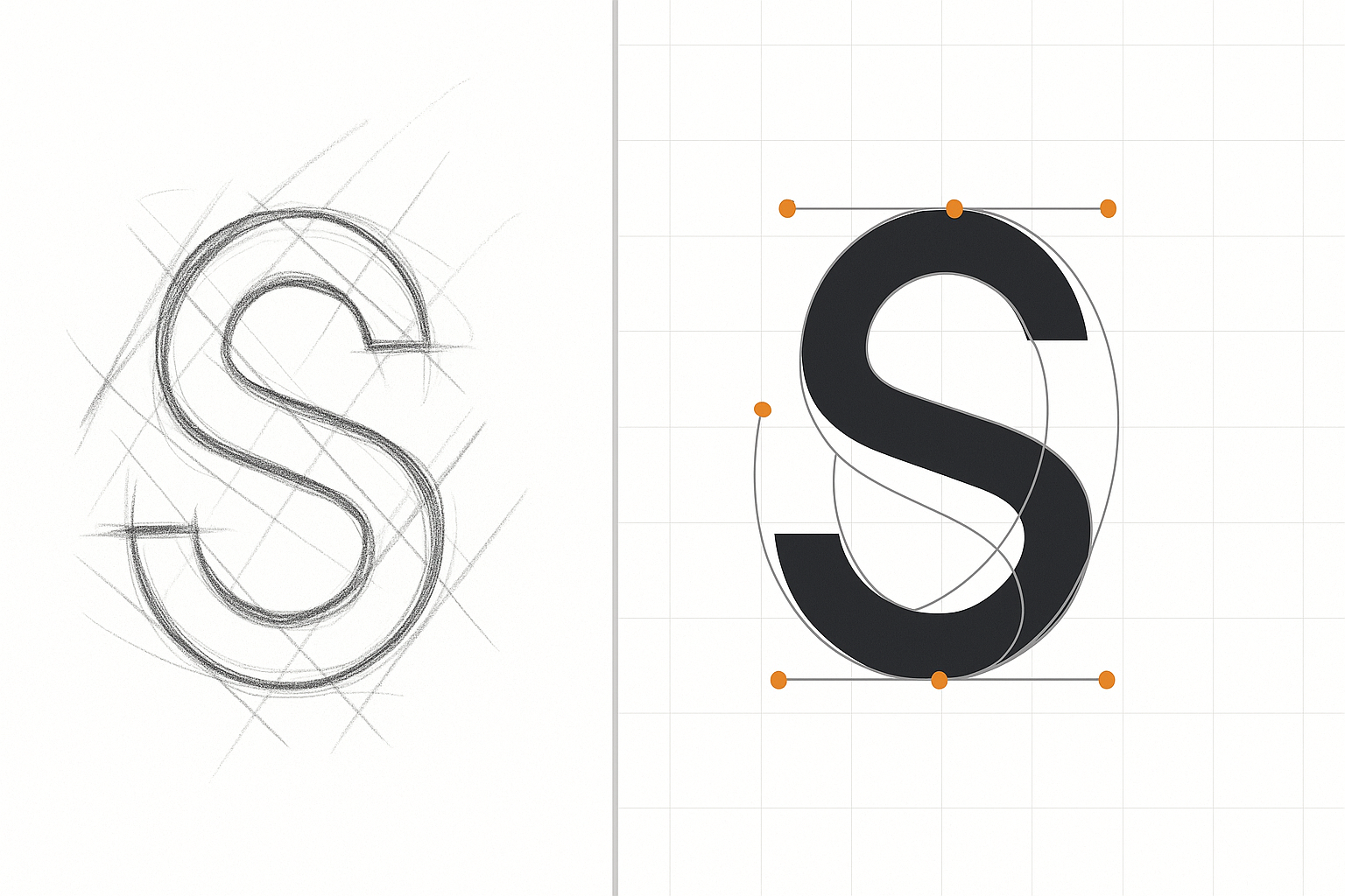 Proces logo: moodboardy AI, siatka wektorowa i eksport